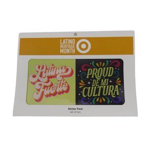 Latino Heritage Month West Emory 2pk Vinyl Cling Vibrant Sticker Pack 7" H x 9.7
